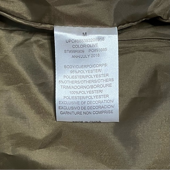 Rampage Asymmetrical Moto Jacket Size M Olive Green New with Tags - Picture 4 of 8